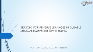 Reasons for Revenue Leakages in Durable Medical Equipment (Dme) Billing