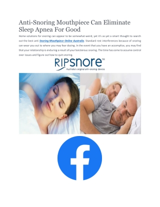 Buy Snoring Mouthpiece Online Australia | Ripsnore