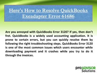 Here’s How to Resolve QuickBooks Exeadapter Error 61686