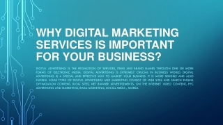 Why Digital Marketing Services Is Important For Your Business?
