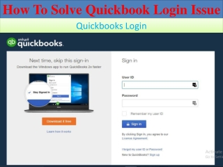 How To Solve QuickBook Login Issue