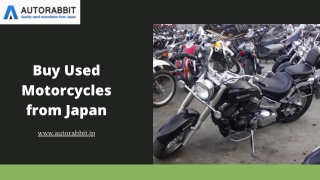 Buy Used Motorcycles from Japan