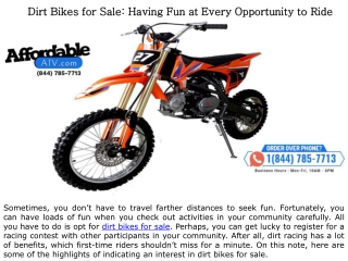 Dirt Bikes for Sale: Having Fun at Every Opportunity to Ride