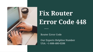 Fix Router Error Code 448 - Router Error Code (Simple Guide)