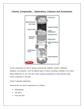 Column Components – Applications, Features and Accessories