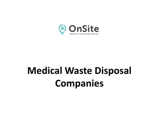 Medical Waste Disposal Companies