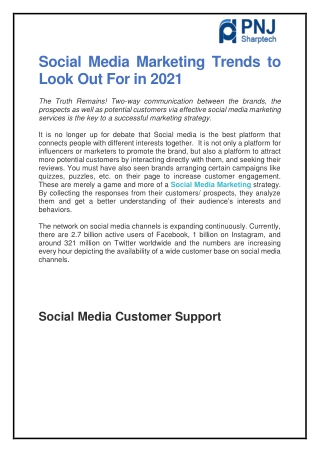 Social Media Marketing Trends to Look Out For in 2021