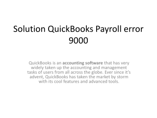 How to Learn QuickBooks error 9000