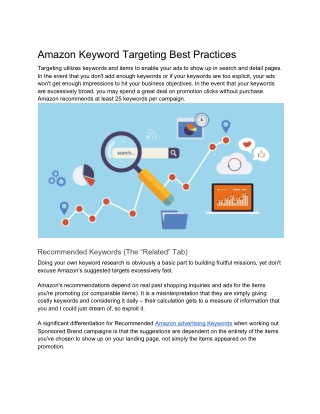 Amazon Keyword Targeting Best Practices