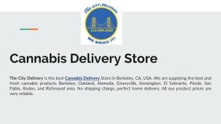 Cannabis Delivery Store