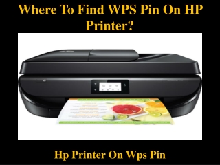 Where To Find WPS Pin On HP Printer?