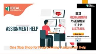 One stop shop for programming assignment help