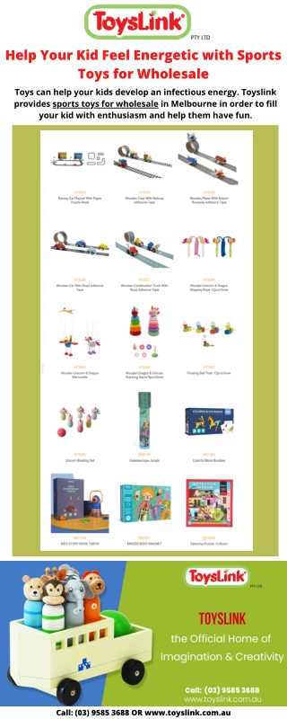 Help Your Kid Feel Energetic with Sports Toys for Wholesale