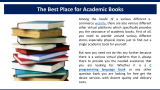 The Best Place for Academic Books