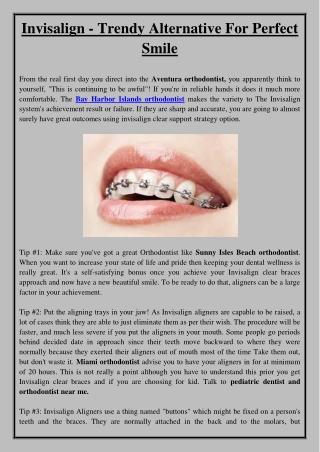Invisalign - Trendy Alternative For Perfect Smile