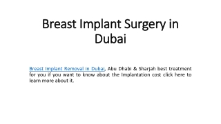 Breast Implant Surgery in Dubai
