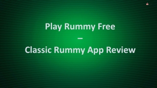 Play Rummy Free – Classic Rummy App Review