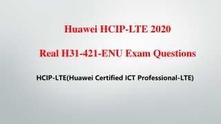 Real HCIP-LTE H31-421-ENU Exam Questions V11.02 Killtest