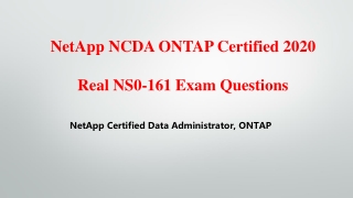 NetApp NCDA ONTAP NS0-161 Exam Questions V10.02 Killtest