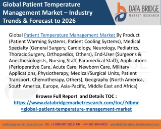 Patient temperature management market