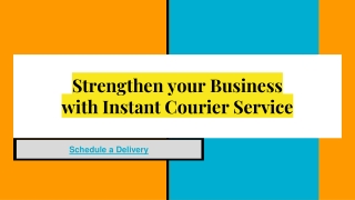 Strengthen your Business with Instant Courier Service