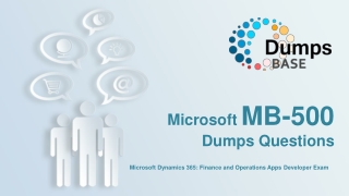 Microsoft Dynamics 365 MB-500 Real Dumps V8.02 DumpsBase