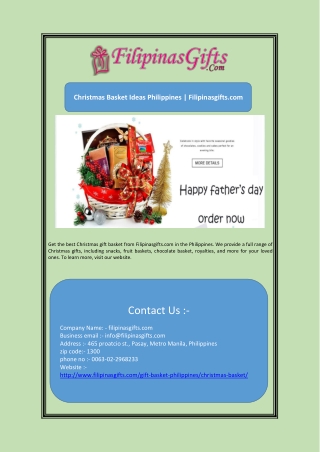 Christmas Basket Ideas Philippines | Filipinasgifts.com