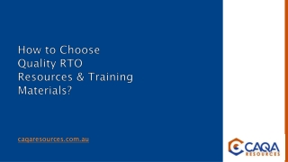 How to Choose Quality RTO Resources & Training Materials?