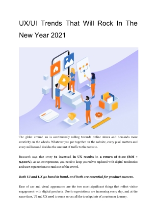 UX/UI Trends That Will Rock In The New Year 2021