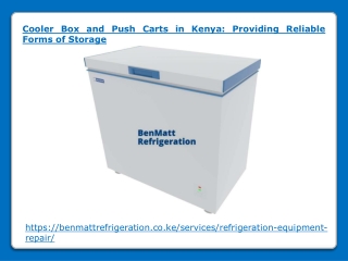 Cooler Box and Push Carts in Kenya