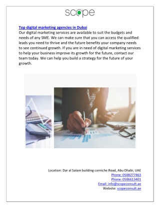 Top digital marketing agencies in Dubai