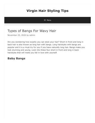 Types of Bangs For Wavy Hair