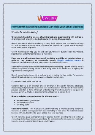 How Growth Marketing Services Can Help your Small Business
