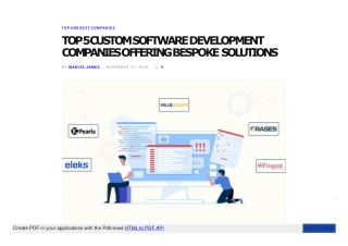 Top 5 Custom Software Development Companies 2021 | Custom Software Solutions Companies