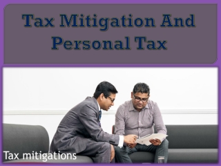 Tax Mitigation And Personal Tax