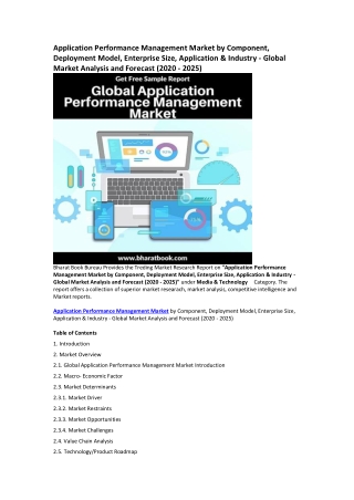 Global Application Performance Management Market Research Report Forecast 2025