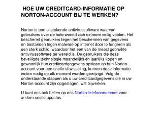 Norton telefoonnummer