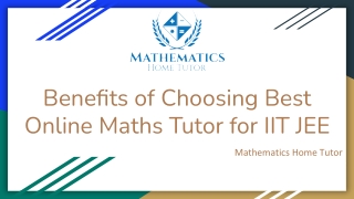 Benefits of Choosing Best Online Maths Tutor for IIT JEE