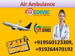 Hire Air Ambulance Service in Bangalore and Agartala by Medivic Aviation at Low Price