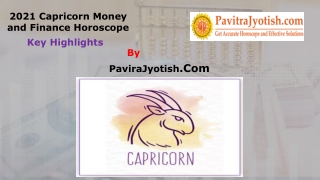 2021 Capricorn Money and Finance Horoscope