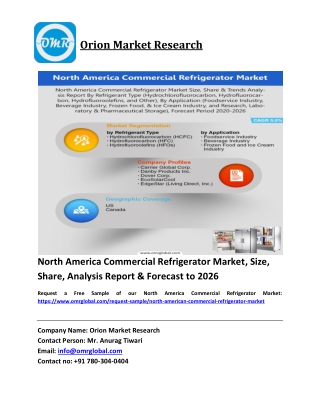 North America Commercial Refrigerator Market Trends, Size, Competitive Analysis and Forecast 2020-2026