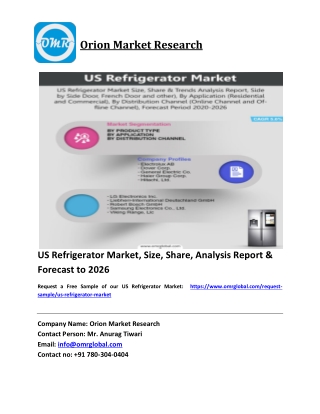 US Refrigerator Market Trends, Size, Competitive Analysis and Forecast 2020-2026