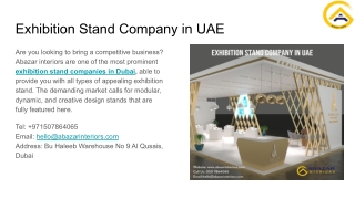 Exhibition Stand Company in UAE