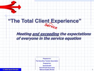 “The Total Client Experience”