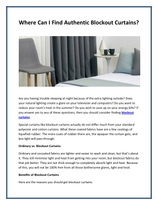 Blockout Curtains