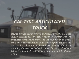 Caterpillar 730C Articulated Truck