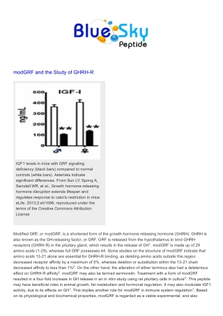 MODGRF AND THE STUDY OF GHRH-R | BLUE SKY PEPTIDE