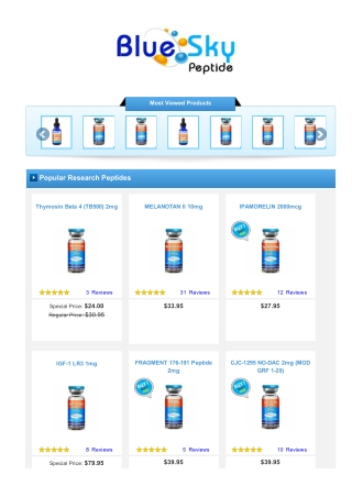 Popular Research Peptides & Liquids at - Blue Sky Peptide