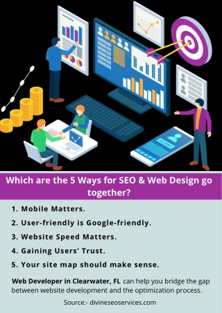 Which are the 5 Ways for SEO & Web Design go together?
