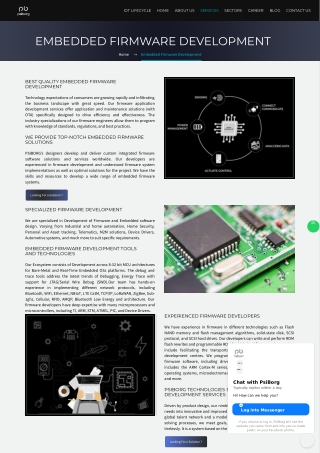 Embedded Firmware Development, Embedded Software - PsiBorg